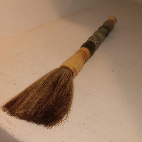 Vintage jade calligraphy brush - Picture 1 of 5